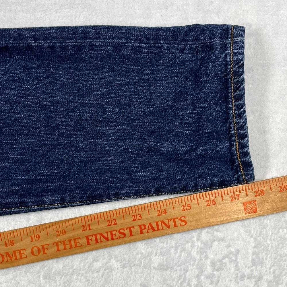 Levi's 501 T Tapered Jeans Men's 31x28 Dark Wash Distressed Denim Button Fly